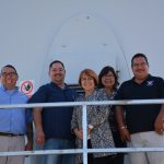 Chief, Councillors and Carole Delion at Turbine #19