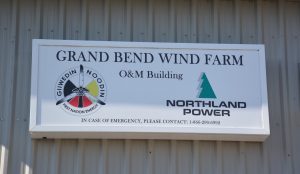 Sign at Grand Bend O & M Building