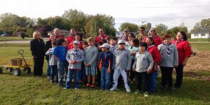 Scouts participate in tree planting