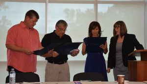 Swearing-In Newly Elected Councillors Mike Jackson, Tom Maness and Marina Plain